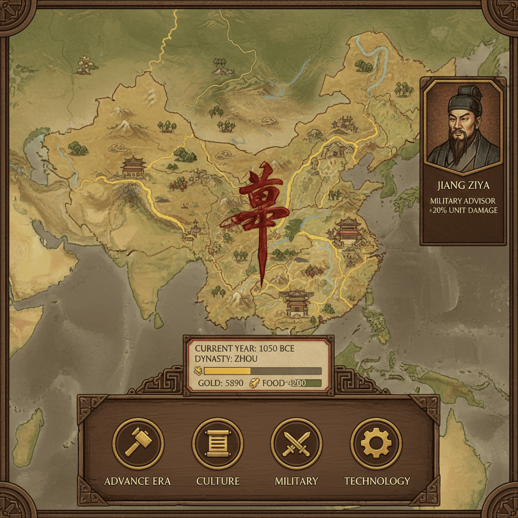 Dynasty Ascendant: A Chinese History Epic main interface