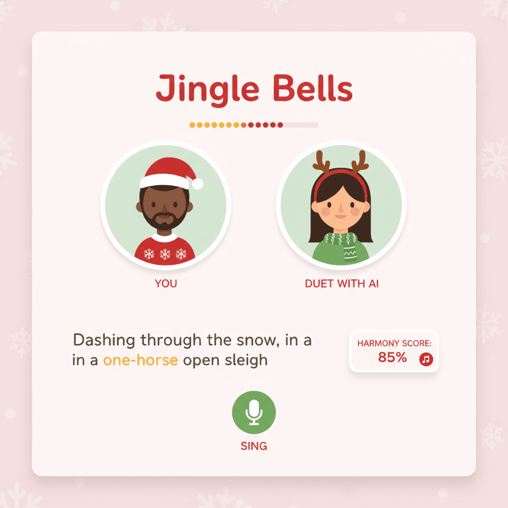 Caroloke: Festive Duet Challenge main interface