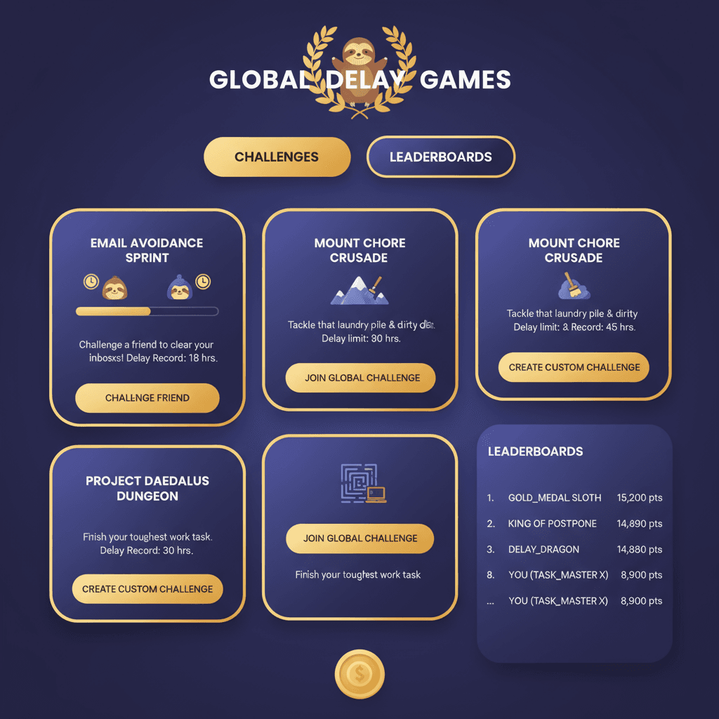 Procrastination Olympics additional interface 2