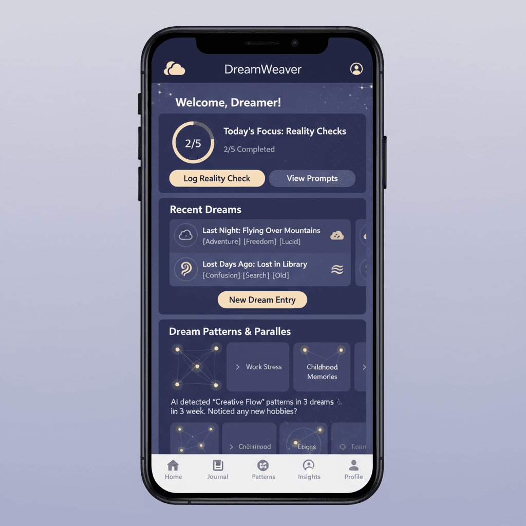 DreamWeaver: Your Reality Reflector main interface