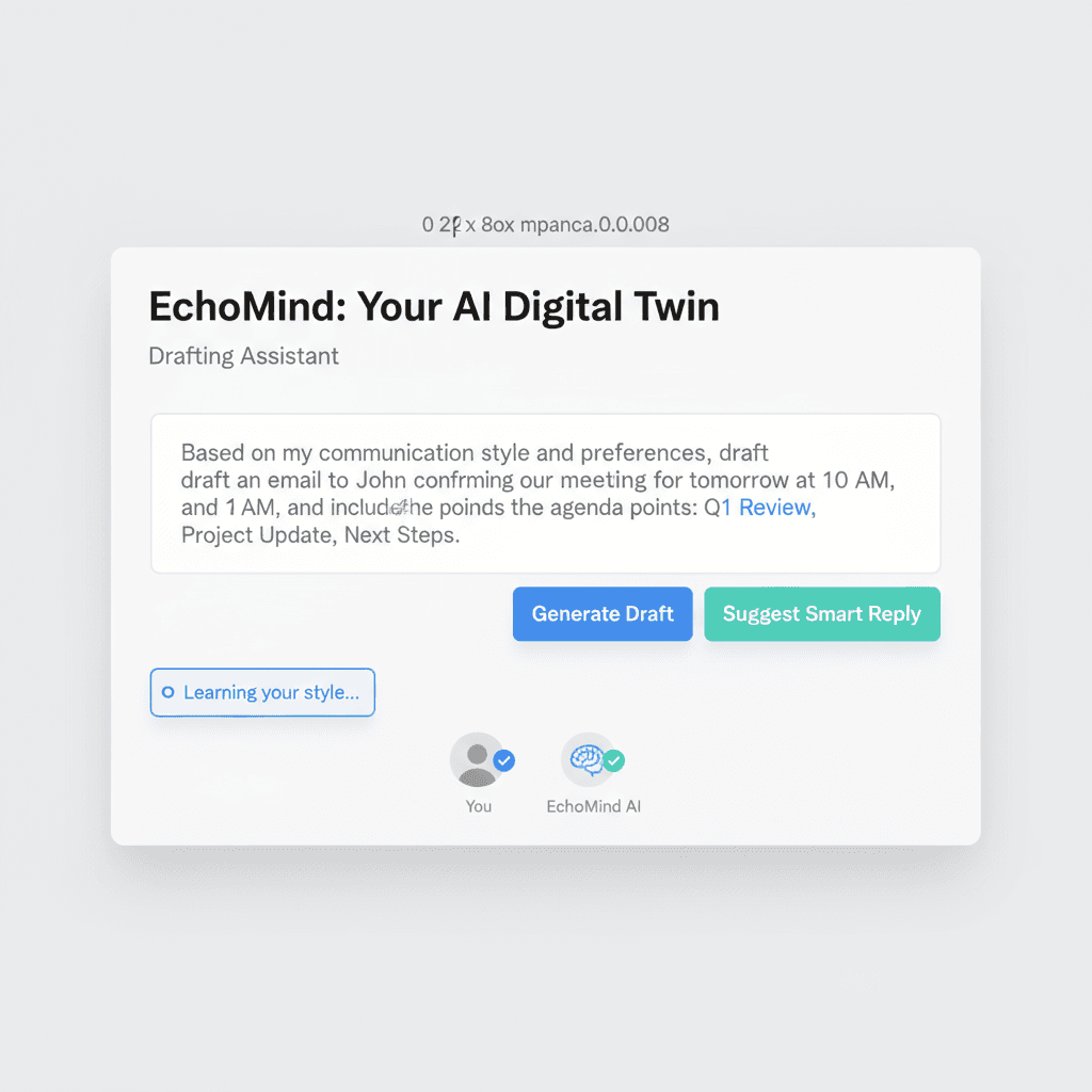 EchoMind: Your AI Digital Twin main interface