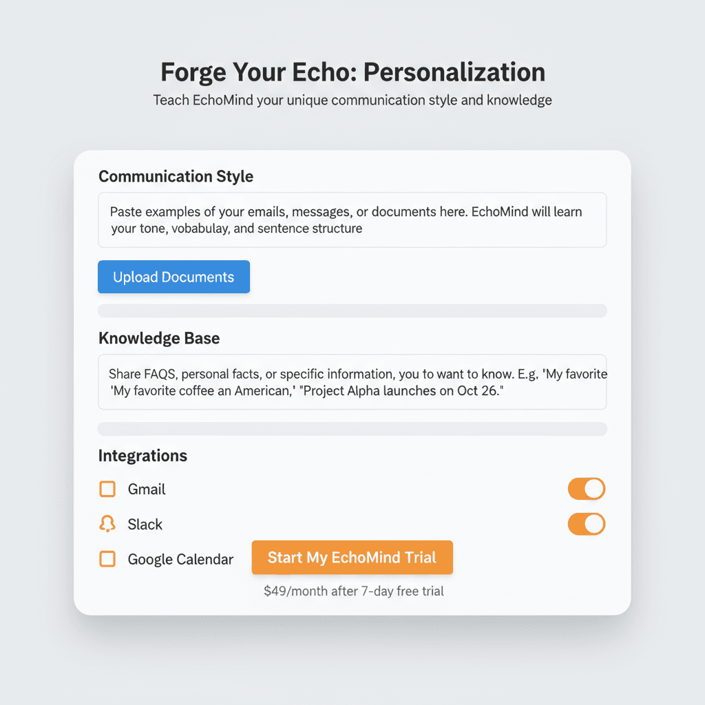 EchoMind: Your AI Digital Twin additional interface 1