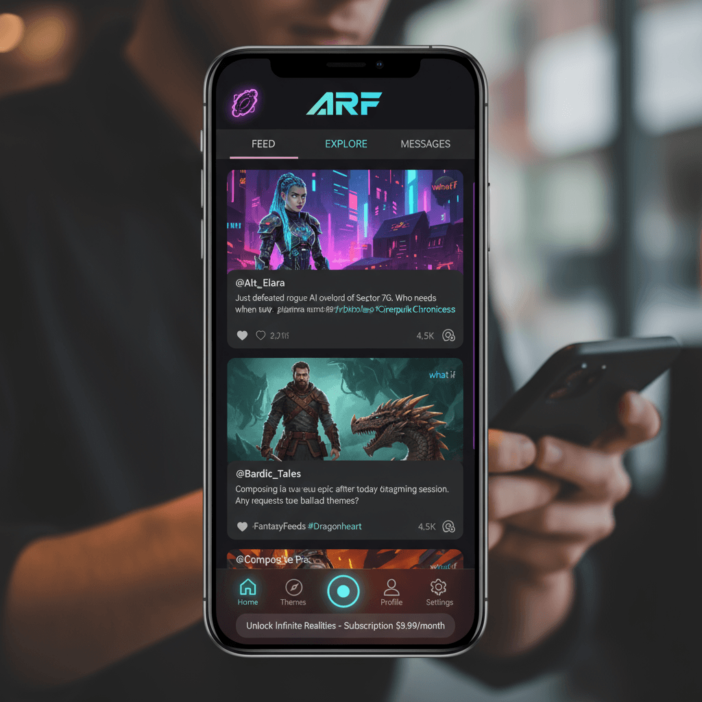 Alternate Reality Feed (ARF) main interface