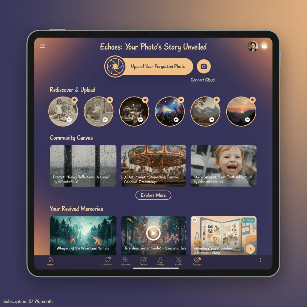 Echoes: Your Photo's Story Unveiled main interface