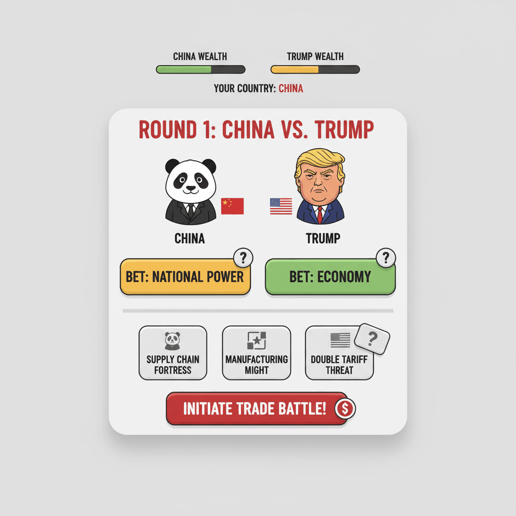 Trump Trade Wars: The Game main interface